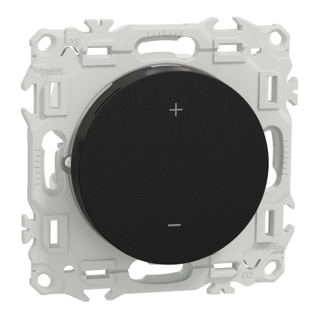 Thermostat filaire connecté Odace Wiser Schneider Electric - 2A - Zigbee 3.0 - Noir Onyx
