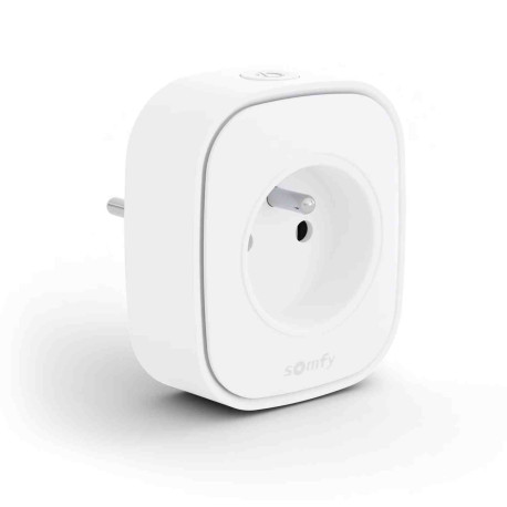Prise connectée Zigbee Somfy - 2P+T - Blanc