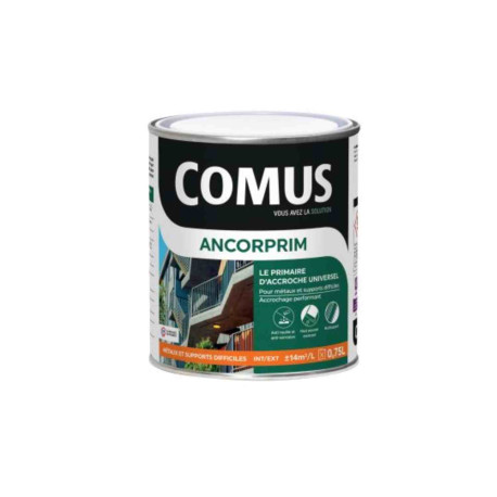Primaire d'accrochage Ancorprim Comus - Pour métaux ferreux et supports difficile - 0.75L