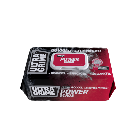 Paquet de 80 lingettes anti-graisse UltraGrime® Pro Power Scrub Seigneurie - Bi-faces - 38 x 25cm