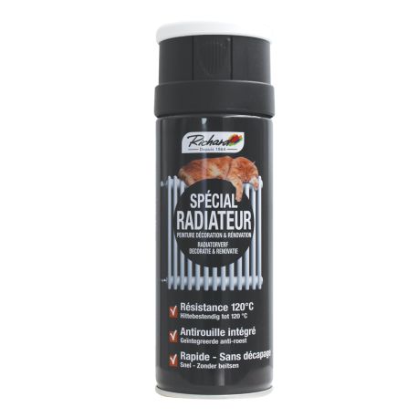 Peinture aérosol spécial radiateur Richard Colorants - 400ml - Blanc mat