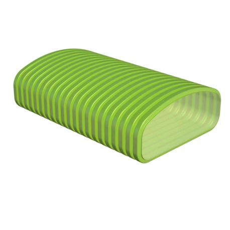 Conduit semi-rigide ovale Optiflex Pro Aldes - 130-60mm - Longueur 20m - PE antistatique et antibactérien - Vert