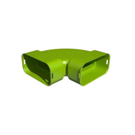 Coude horizontal Optiflex Pro Aldes - Pour conduit ovale 130X60mm - Vert