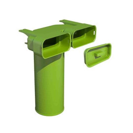 Manchette coudée Optiflex Pro Aldes - Pour 2 conduits ovales 130x60mm - Vert