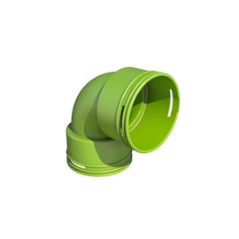 Coude à 90° Optiflex Pro Aldes - Pour conduit circulaire D75 - Vert