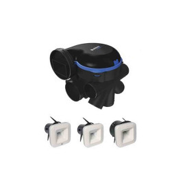 Kit VMC simple flux EasyHome Hygro Compact Premium HP+ Aldes - 365m3/h - 7 piquages - Avec bouches BDH ELEC