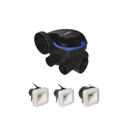 Kit VMC simple flux EasyHome Hygro Classic Aldes - 213m3/h - 5 piquages - Avec bouches BDH ELEC