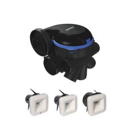 Kit VMC simple flux EasyHome Hygro Premium MW’ Aldes - 287m3/h - 7 piquages - Avec bouches BDH CORD