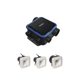 Kit VMC simple flux EasyHome Hygro Compact Classic Aldes - 221m3/h - 5 piquages - Avec bouches BDH ELEC