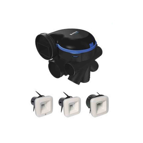Kit VMC simple flux EasyHome Hygro Combles MP Aldes - 302m3/h - 7 piquages - Avec bouches BDH ELEC