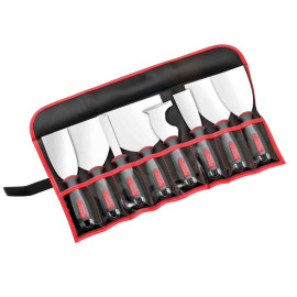 Trousse plaquiste 8 couteaux ALU-CHOC L'OUTIL PARFAIT - Noir/Rouge