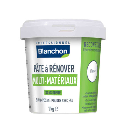 Pâte à rénover multi-matériaux Blanchon - 1kg - Blanc