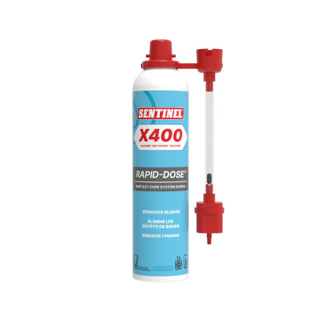 Désembouant X400 Rapid-Dose Sentinel - Pour circuit de chauffage - Aérosol 250ml