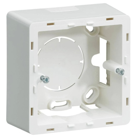 Boite saillie Essensya Hager - 1 poste - Blanc