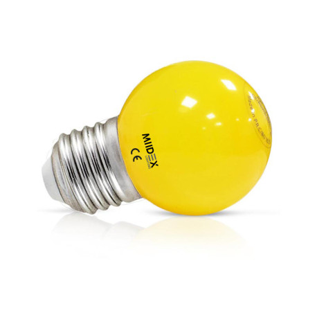 Ampoule LED E27 - 1W - Jaune - Non dimmable