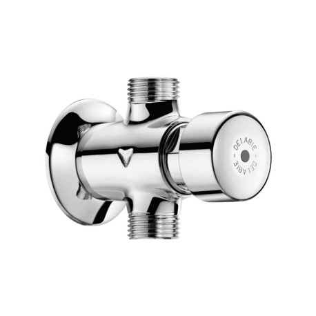 Robinet d'urinoir droit temporisé TEMPOSTOP Delabie - M1/2" - 3s - Débit ajustable - Laiton chromé