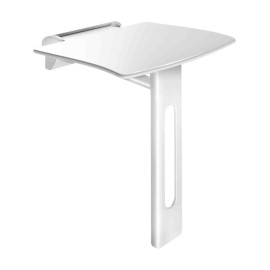 Siège de douche rabattable Be-Line Delabie - 200Kg max - Blanc/Blanc