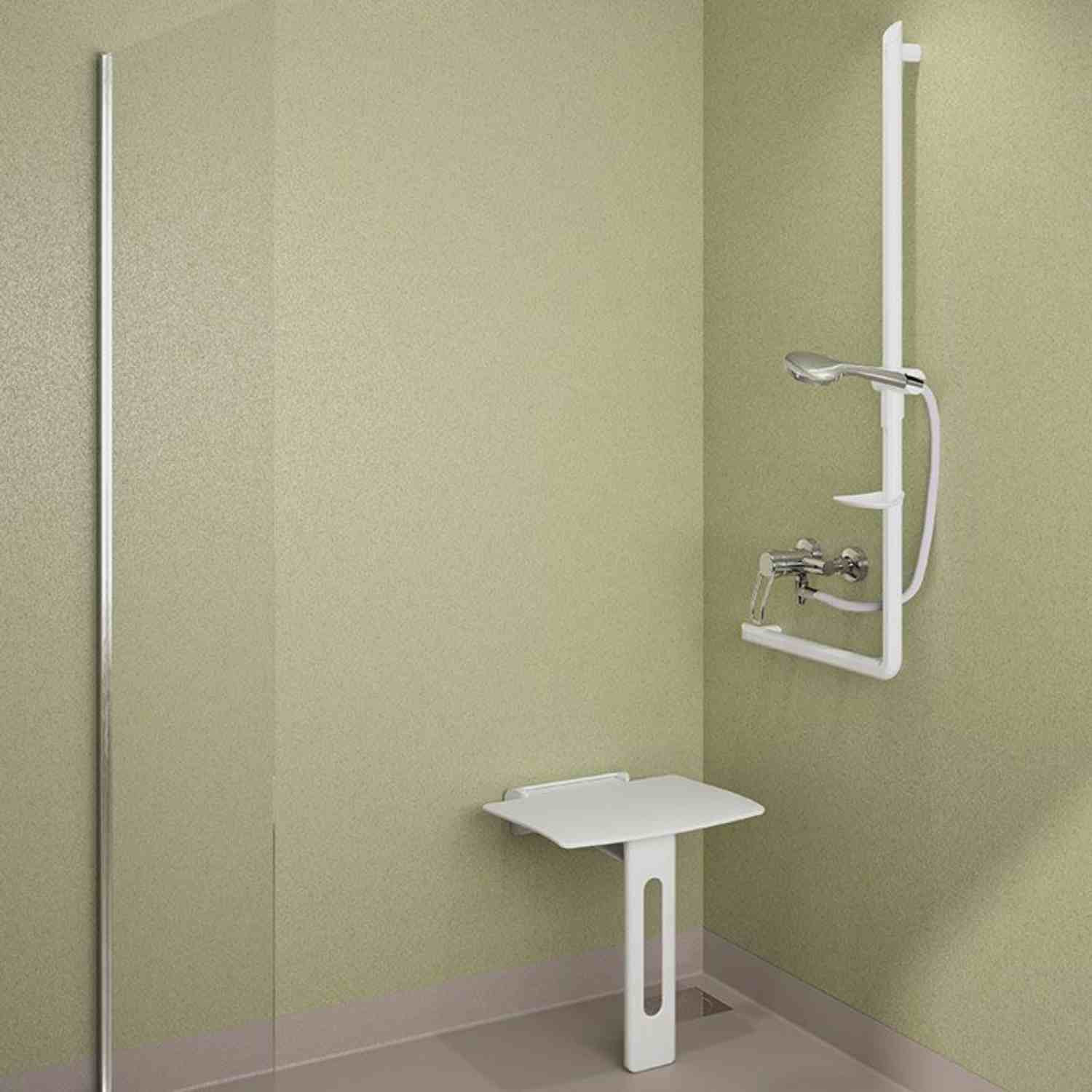 Siège de douche rabattable [511930W - Delabie]