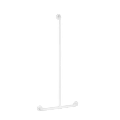 Barre de maintien en T BASIC Delabie - Ø 32mm - 1150 x 500mm - Blanc