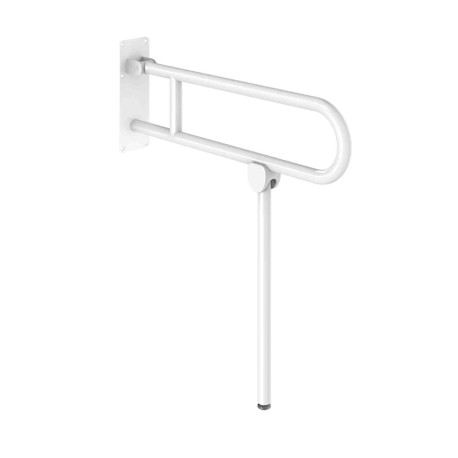 Barre de maintien rabattable BASIC Delabie - Avec béquille - L.760mm - Blanc