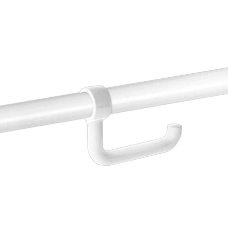 Porte-papier toilette Delabie - A rouleau - Pour barre de maintien - Blanc