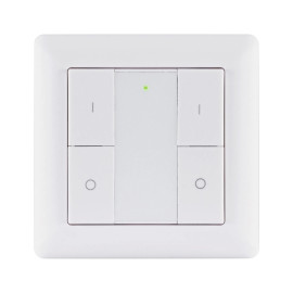 Interrupteur mural On/Off/Dimm Smart Home Zigbee - Blanc