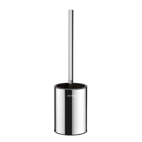 Porte-balai avec brosse WC Delabie - A poser - Inox 304 poli brillant