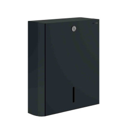 Distributeur d’essuie-mains mural Delabie - Feuille à feuille - 500 feuilles - Inox epoxy Noir mat