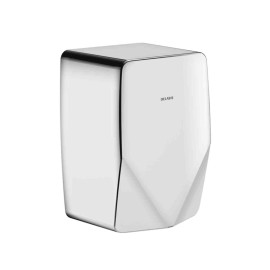 Sèche-mains compact à air pulsé HIGHFLOW Delabie - 1 350 W - 70dBA - Inox poli brillant