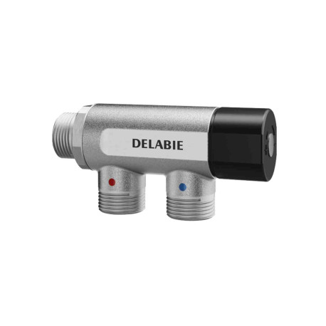Mitigeur thermostatique Premix Compact Delabie - Corps brut - Entraxe 40mm - M3/4”