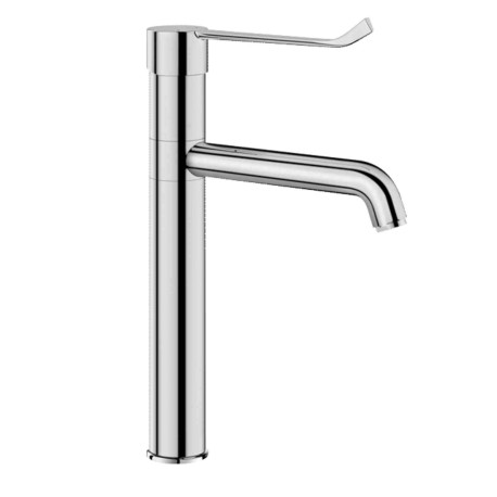 Mitigeur de lavabo mécanique Delabie - Bec haut orientable 205mm - Cartouche céramique - Laiton chromé