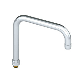 Bec tube orientable Delabie - Plat - Avec brise-jet monté - 3/4" - Ø22mm - Laiton chromé