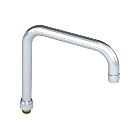 Bec tube orientable Delabie - Plat - Avec brise-jet monté - 3/4" - Ø22mm - Laiton chromé