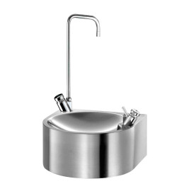 Fontaine à boire suspendue SD Delabie - Arrivée M3/8" - Vidage 1"1/4 - Inox satiné