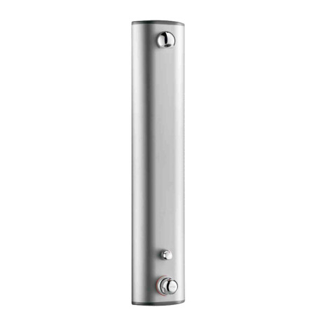 Colonne de douche temporisée et thermostatique SECURITHERM Delabie - Avec pommeau - Alimentation haute M1/2" - Chromé
