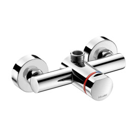 Mitigeur de douche temporisé TEMPOMIX 3 Delabie - Poussoir - Sortie haute - 30s - M1/2" - Chromé
