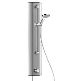 Colonne de douche temporisée TEMPOMIX Delabie - Avec douchette - Alimentation haute M1/2" - Chromé