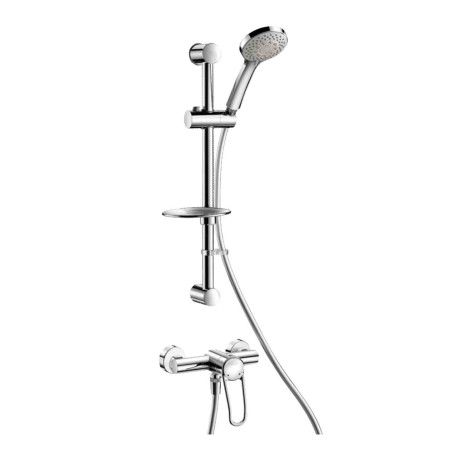 Colonne de douche avec mitigeur mécanique SECURITOUCH Delabie - 9 l/min - M1/2" - Chromé