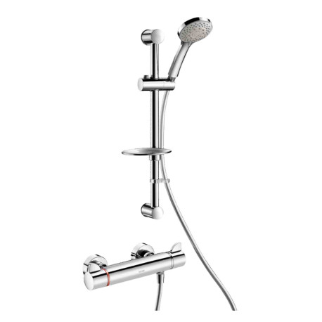 Colonne de douche avec mitigeur thermostatique SECURITOUCH Delabie - 9 l/min - M1/2" - Chromé
