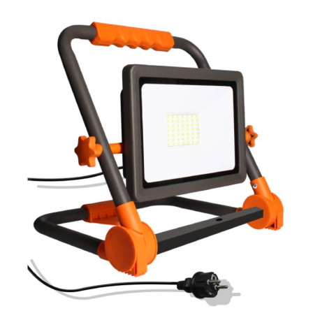 Projecteur pliable à poser Série T2 WORKLIGHT Arlux - 50W - IP65 - Anthracite/Orange