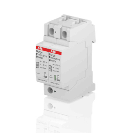 Parafoudre OVR T2+T3 ABB - 1P+N - Imax 20kA - 230V - TT/TNS