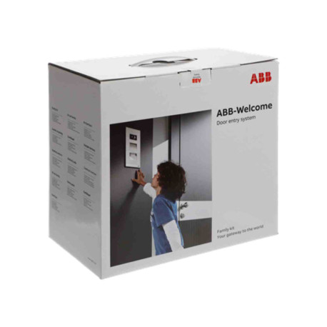 Kit vidéo connecté Mini 1 bouton ABB - Moniteur 4.3" - Wifi - Mains libres - En saillie