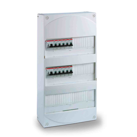 Coffret précâblé évolutif Gale'O ELEC ABB - 3 rangées x 13 modules - Bornier terre