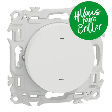 Thermostat filaire connecté Odace Wiser Schneider Electric - 2A - Zigbee 3.0 - Blanc Craie