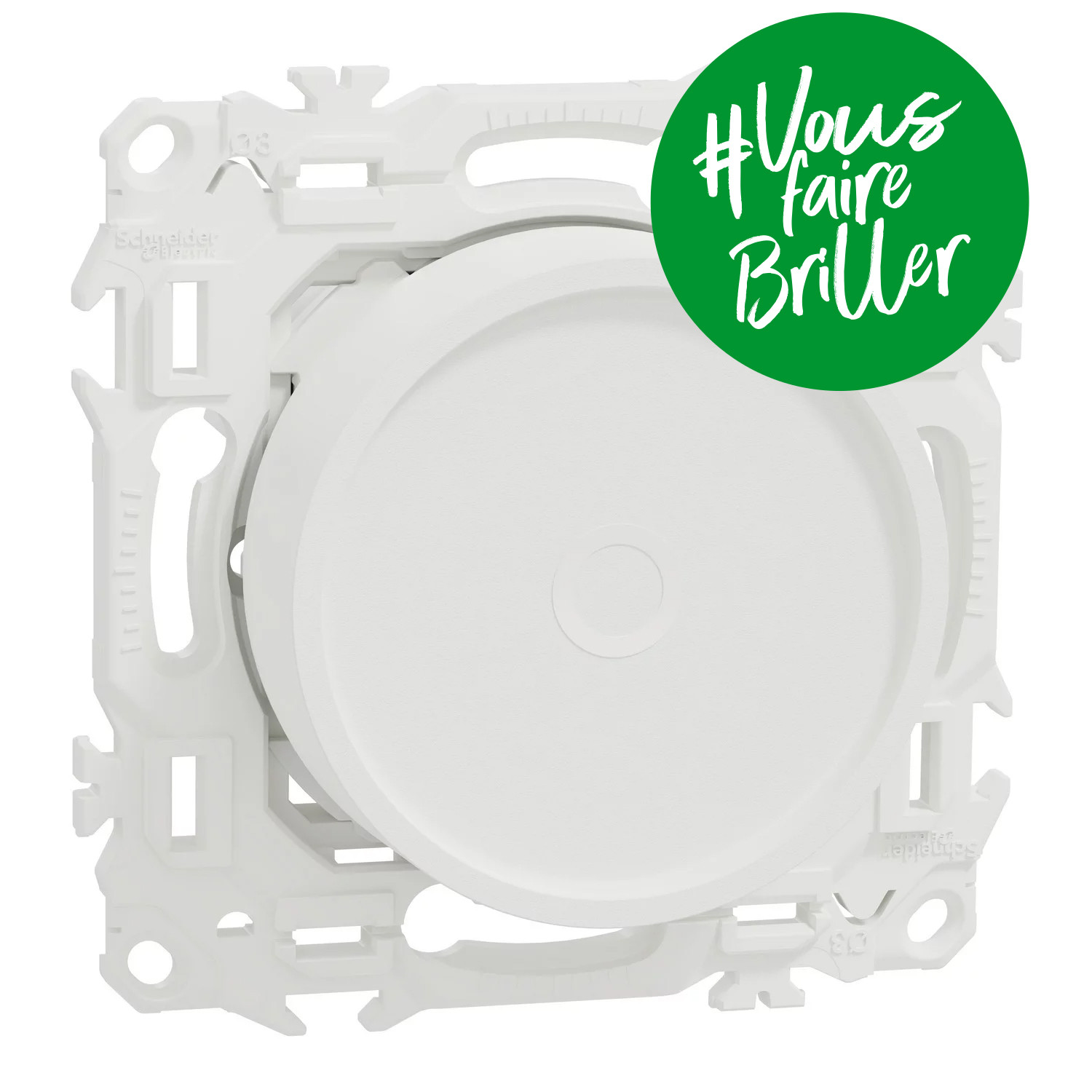 Variateur universel Odace Wiser Schneider Electric - Poussoir - 2 fils - Zigbee - Aluminium | Leroy Merlin