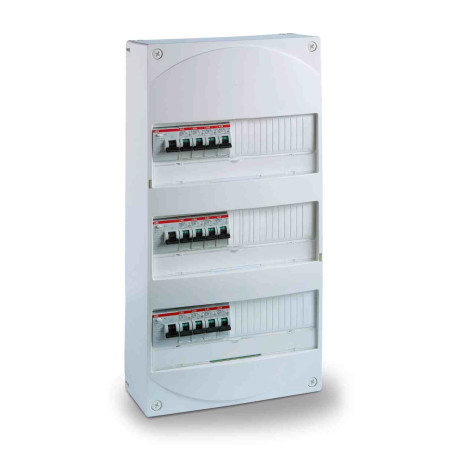 Coffret précâblé évolutif Gale'O STD ABB - 3 rangées x 13 modules - Bornier terre