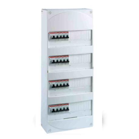 Coffret précâblé évolutif Gale'O STD ABB - 4 rangées x 13 modules - Bornier terre