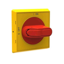 Poignée de commande centrale OHYS2PJ ABB - Pour inter-sectionneurs OT16...40Ft - P.59mm - Rouge/Jaune