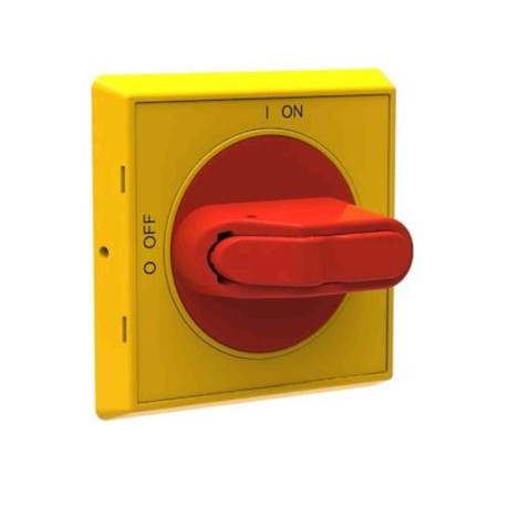 Poignée de commande centrale OHYS2PJ ABB - Pour inter-sectionneurs OT16...40Ft - P.59mm - Rouge/Jaune