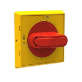 Poignée de commande centrale OHYS2RJ ABB - Pour inter-sectionneurs OT16...40Ft - P.43.5mm - Rouge/Jaune